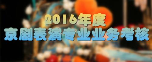 大鸡巴插死你在线网站国家京剧院2016年度京剧表演专业业务考...